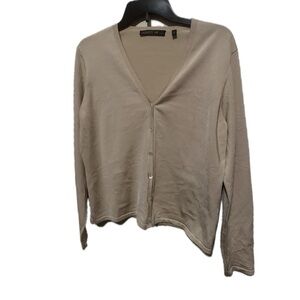 Lafayette 148 Silk Blend Long Sleeve Button-Up Cardigan - Size Medium (EUC)